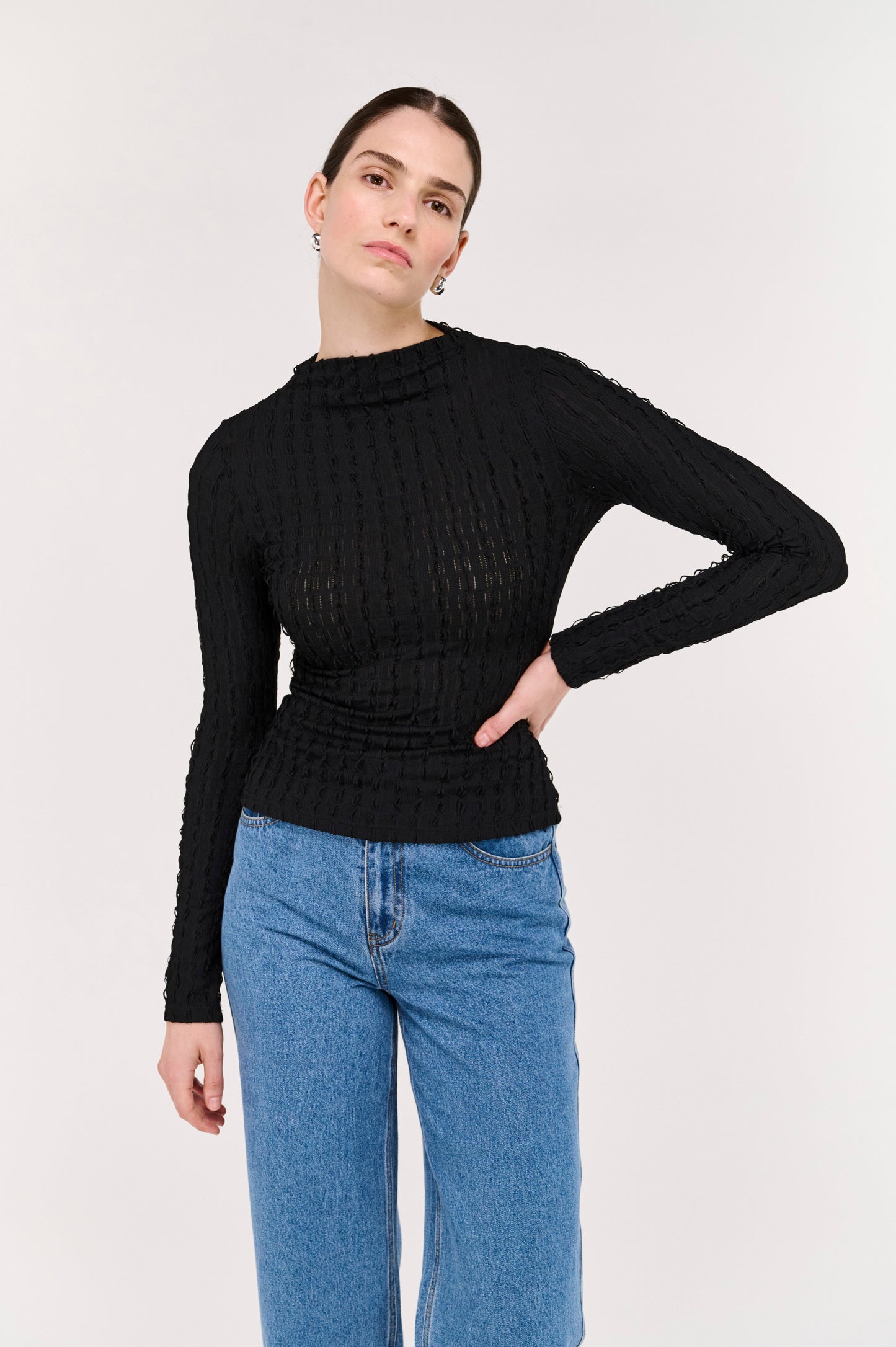 Pre Order JUNE - Drew High Neck Top