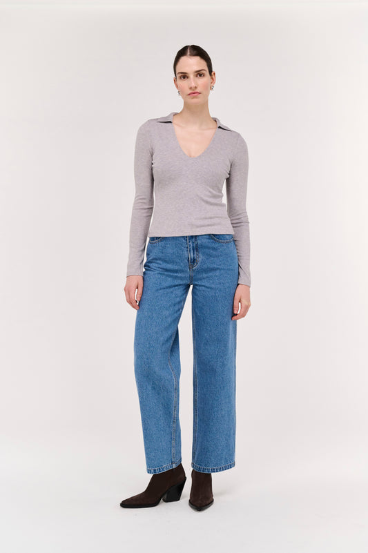 Pre Order JUNE - Callen Polo Knit Top