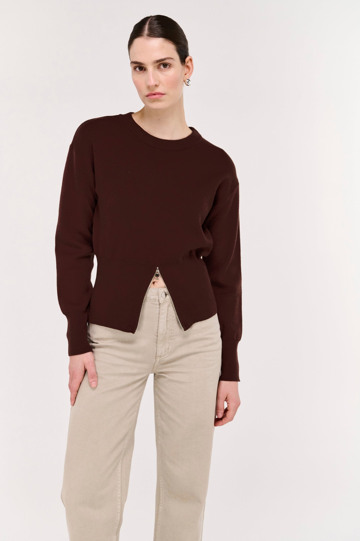 Pre Order MAY - Elvie Zip Knit