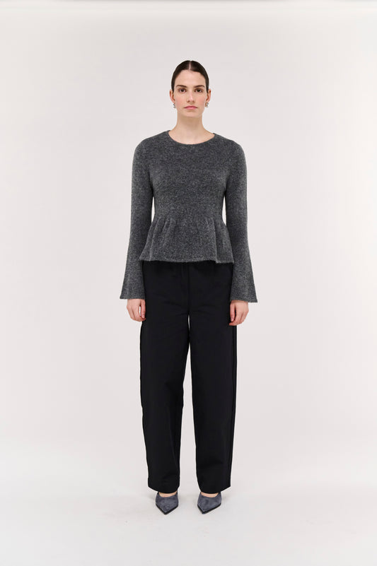 Pre Order JUNE - Noelle Peplum Knit Top