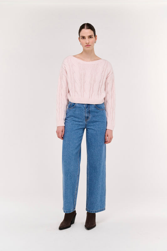 Pre Order JUNE - Ingrid Crop Cable Jumper