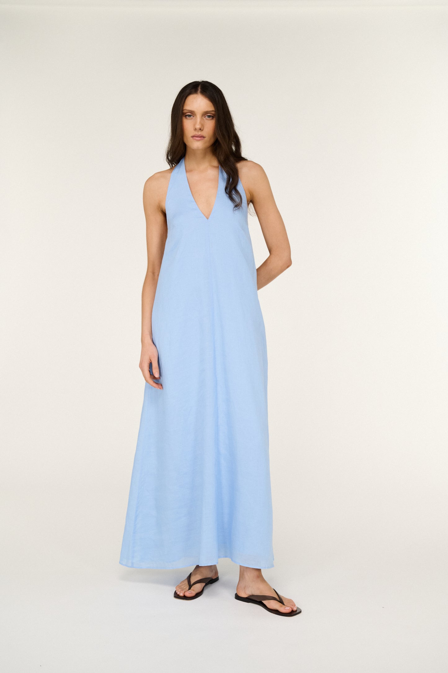 Pre Order DECEMBER - Azure Halter Maxi Dress