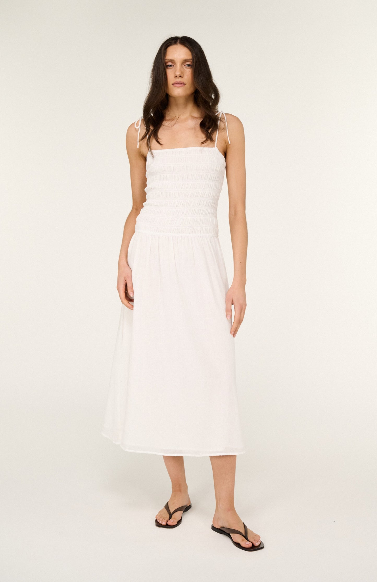 Pre Order DECEMBER - Isola Shirred Midi Dress