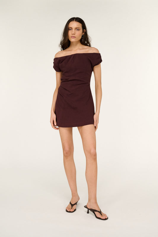 Pre Order DECEMBER - Nomia Off Shoulder Mini Dress