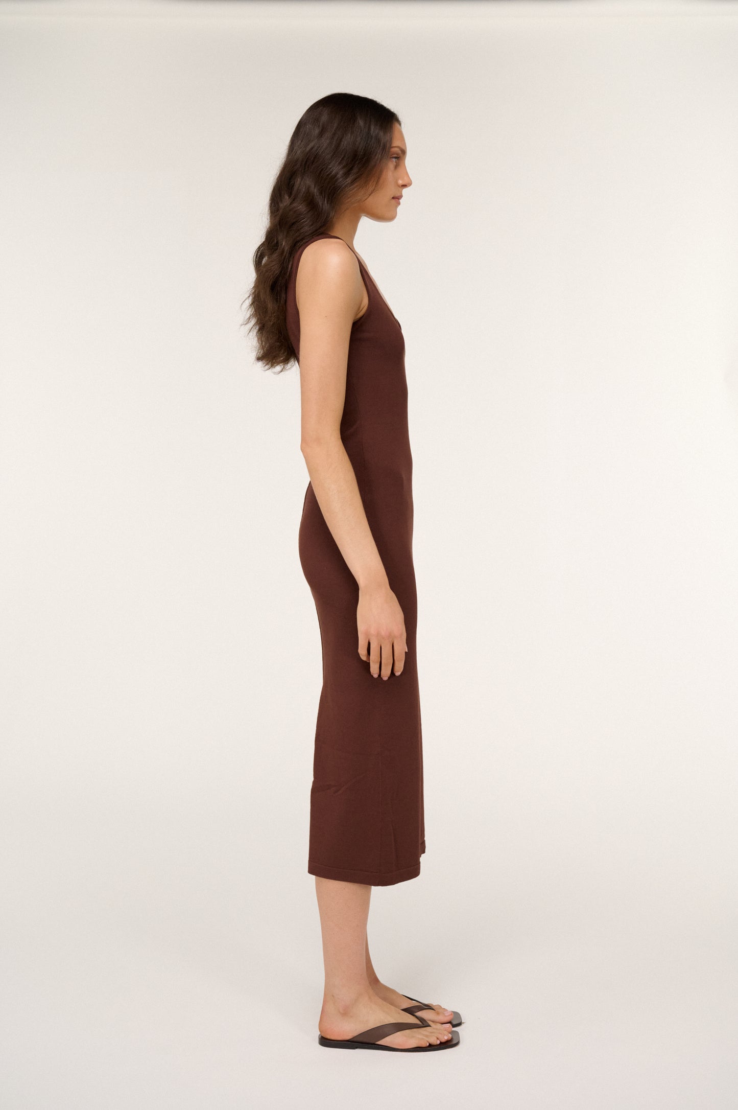 Pre Order NOVEMBER - Cala V-Neck Knit Midi Dress