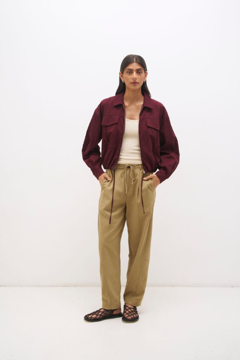 Pre Order APRIL - Alba Bomber Jacket Plum