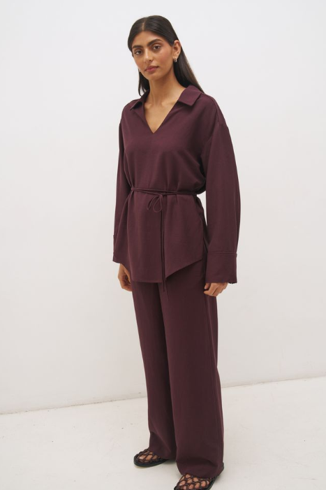 Pre Order MAY - Elira Shirt Chocolate