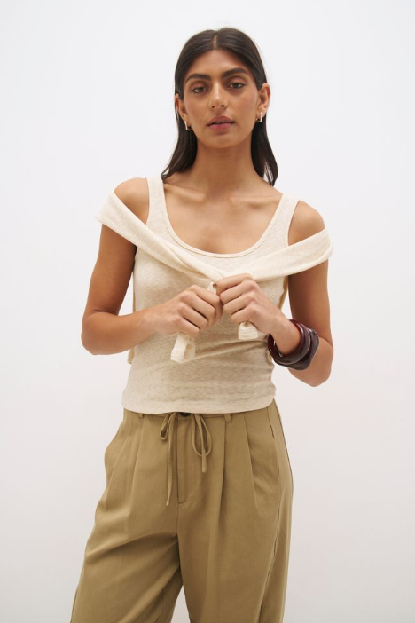 Pre Order APRIL - Miren Layered Top Neutral