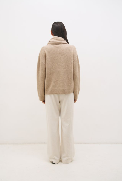 Pre Order MAY - Scarf Knit Jumper Natural